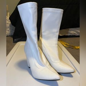 White gogo boots